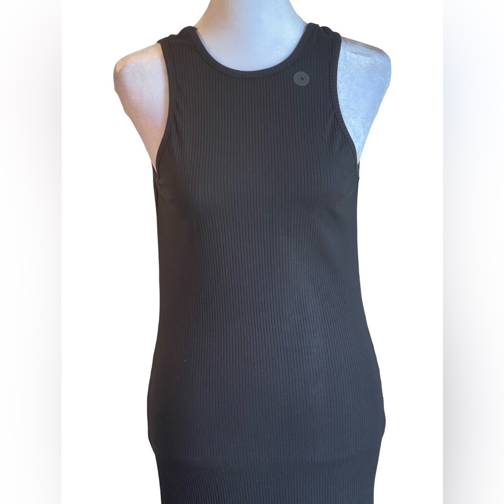Aeropostale Ribbed Normcore Tank Maxi Minimalist Dress Color Black